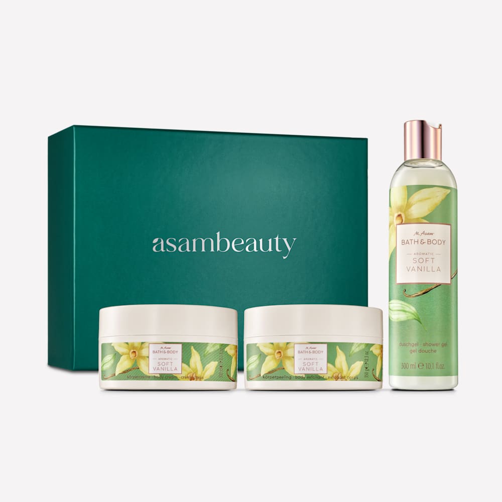 Verwöhnende Soft Vanilla Körperpflege im Geschenkset 3-teilig